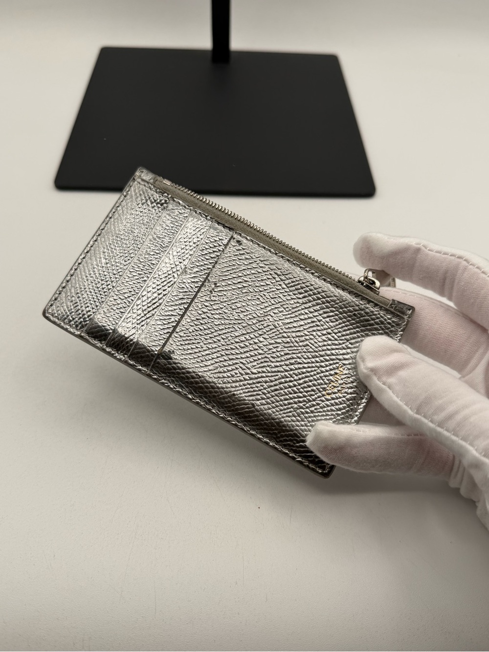 Celine Pebbled Leather Card holder
